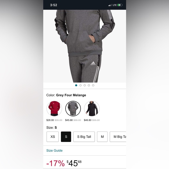 Two Authentic Adidas hoodies Used Good condition - Picture 5 of 8